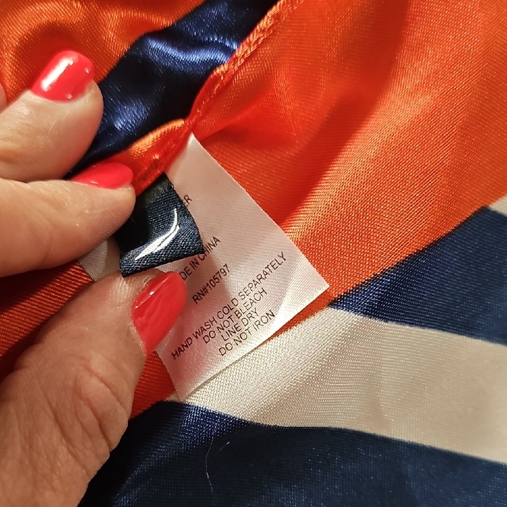 Nautica Orange and Blue Chevron Scarf - Picture 4 of 9